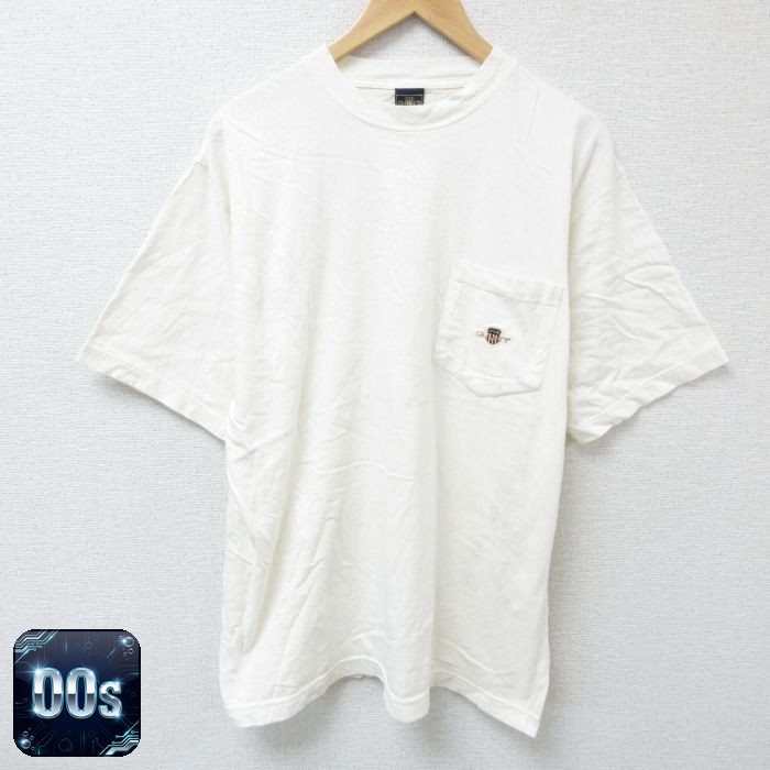 【50%OFF】GANT 00s 半袖Tシャツ 胸ポケット付き ホワイト XL | 古着