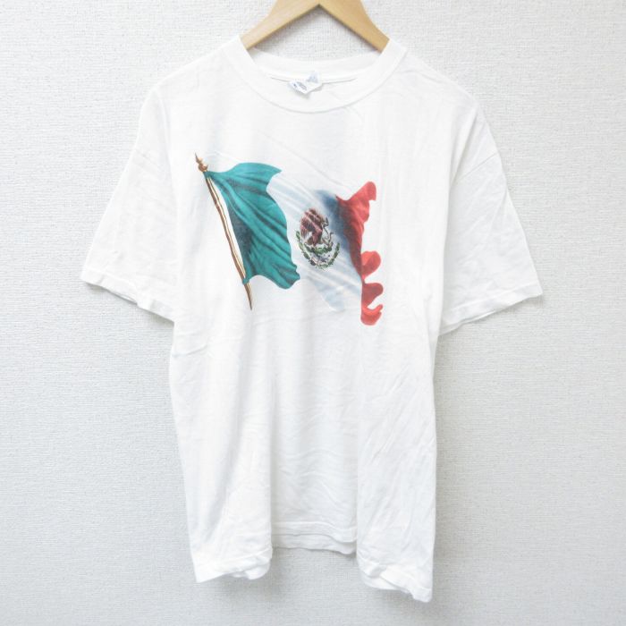 00s 半袖Tシャツ メキシコ国旗 ホワイト XL | 古着