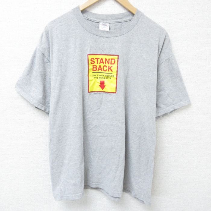 00s 半袖Tシャツ STAND グレー霜降り XL | 古着