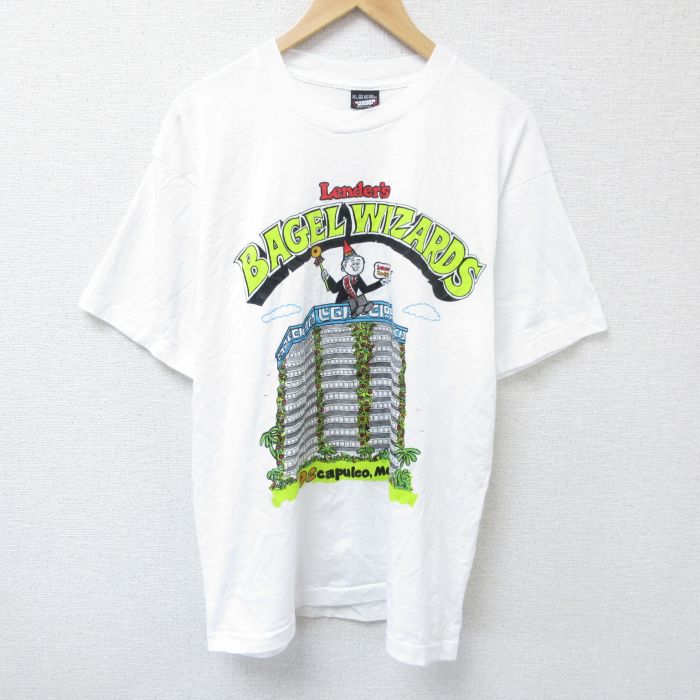 XL★古着 スクリーンスターズ 半袖 ビンテージ Tシャツ メンズ 90年代 90s ビール クルーネック USA製 白 ホワイト 25jun11 中古