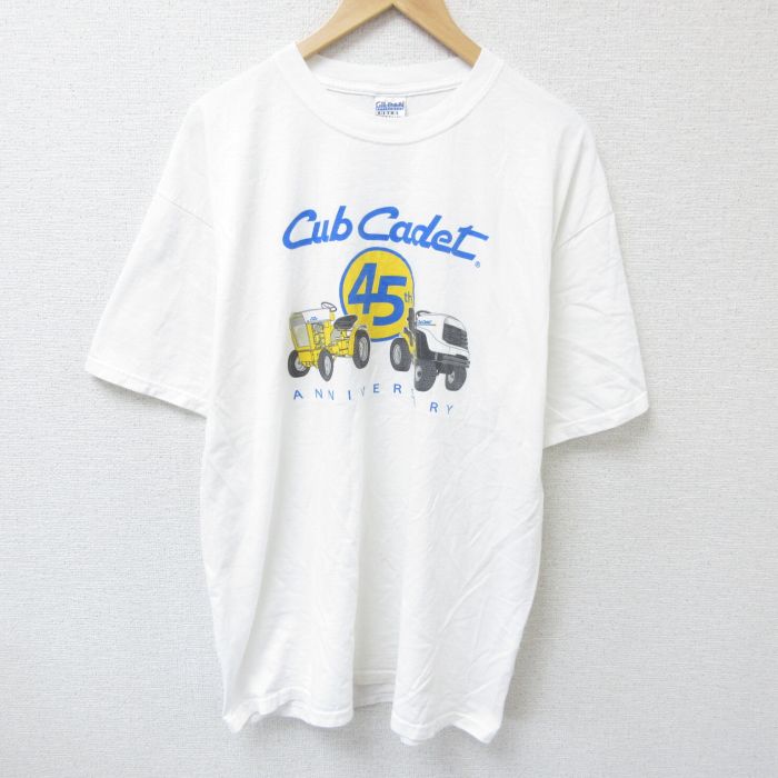 【20%OFF】XL★古着 半袖 ビンテージ Tシャツ メンズ 00年代 00s キャブキャデット 大きいサイズ コットン クルーネック 白 ホワイト 25jun11 中古