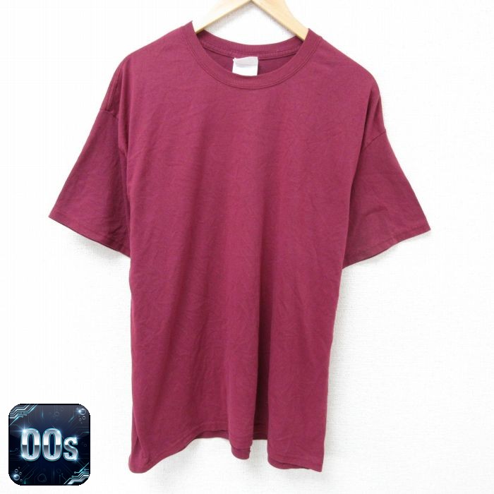 【50%OFF】ヘインズ 00s 半袖Tシャツ バーガンディ XL | 古着