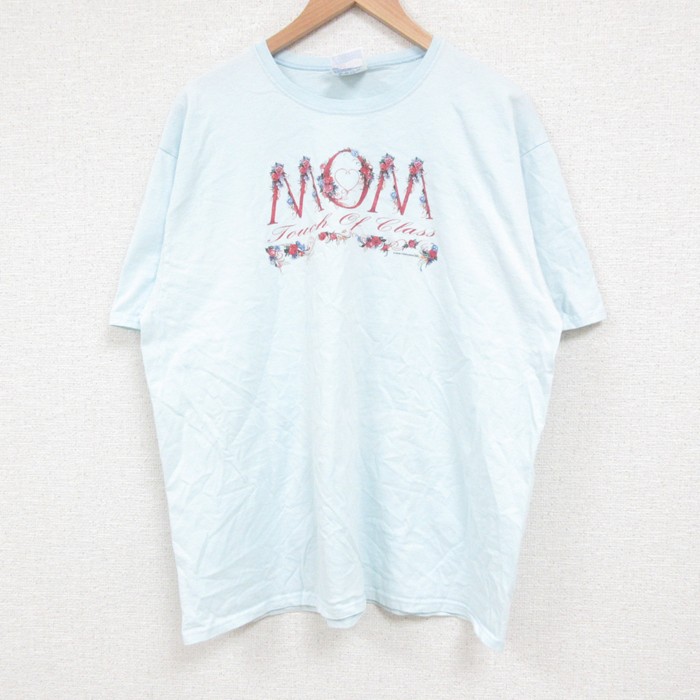 ヘインズ 00s 半袖Tシャツ MOM ライトブルー L | 古着