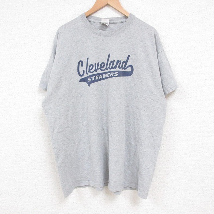 XL★古着 フルーツオブザルーム 半袖 ビンテージ Tシャツ メンズ 00年代 00s クリーブランド 大きいサイズ クルーネック グレー 霜降り 25jun11 中古
