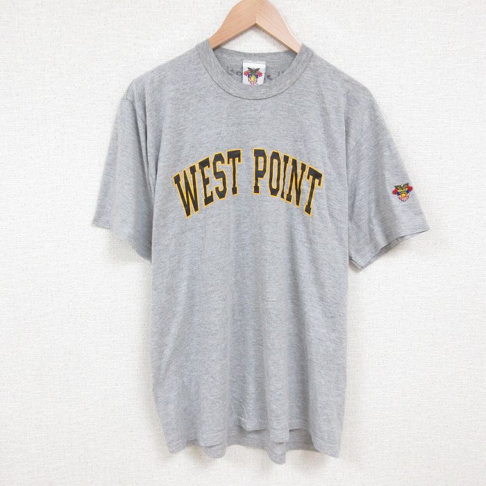 L★古着 半袖 ビンテージ Tシャツ メンズ 00年代 00s ミリタリー ウエストポイント クルーネック USA製 グレー 霜降り 25jun11 中古