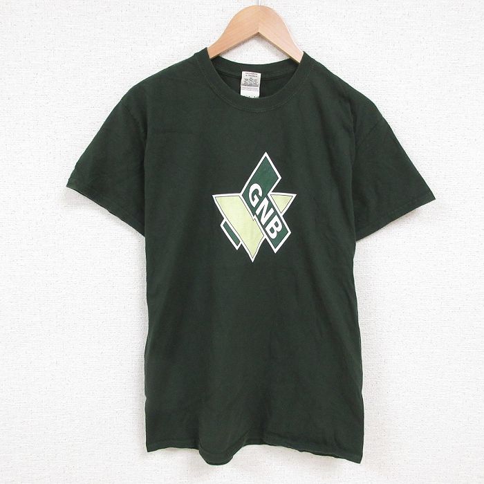 M★古着 半袖 ビンテージ Tシャツ メンズ 00年代 00s GNB コットン クルーネック 緑 グリーン 25jun11 中古