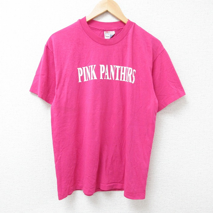 L★古着 ヘインズ Hanes 半袖 ビンテージ Tシャツ メンズ 00年代 00s ピンクパンサーズ クルーネック ピンク 25jun11 中古