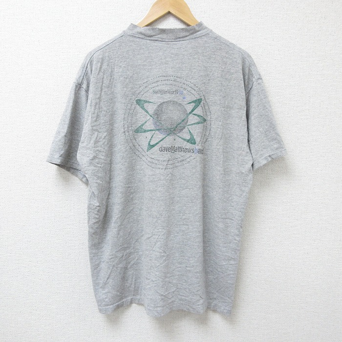 XL★古着 All Sport 半袖 ビンテージ ロック バンド Tシャツ メンズ 90年代 90s デイヴマシューズバンド クルーネック USA製 薄グレー 霜降り 【spe】 25jun11 中古