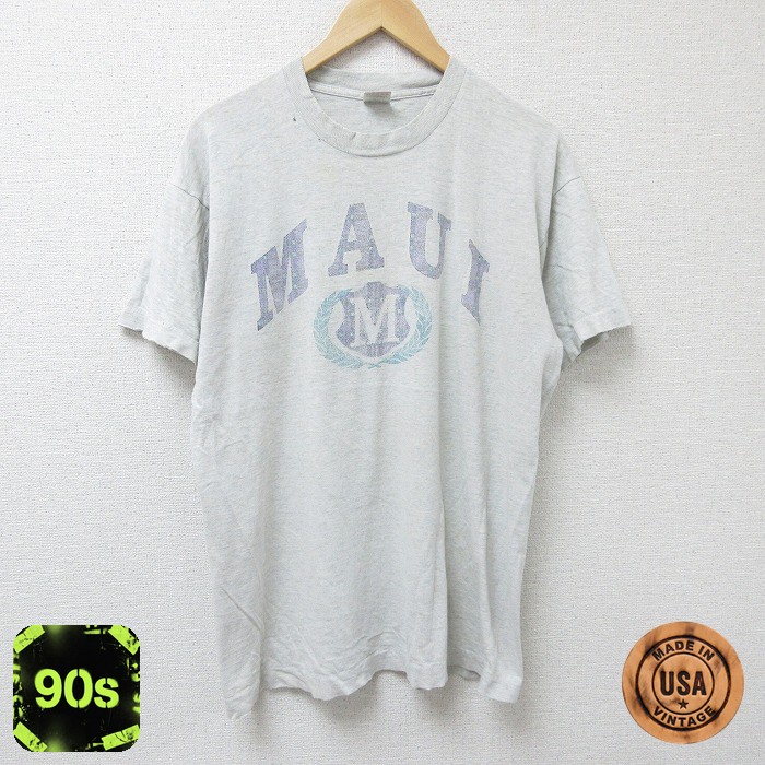 【50%OFF】フルーツオブザルーム 90s 半袖Tシャツ マウイ グレー XL | 古着