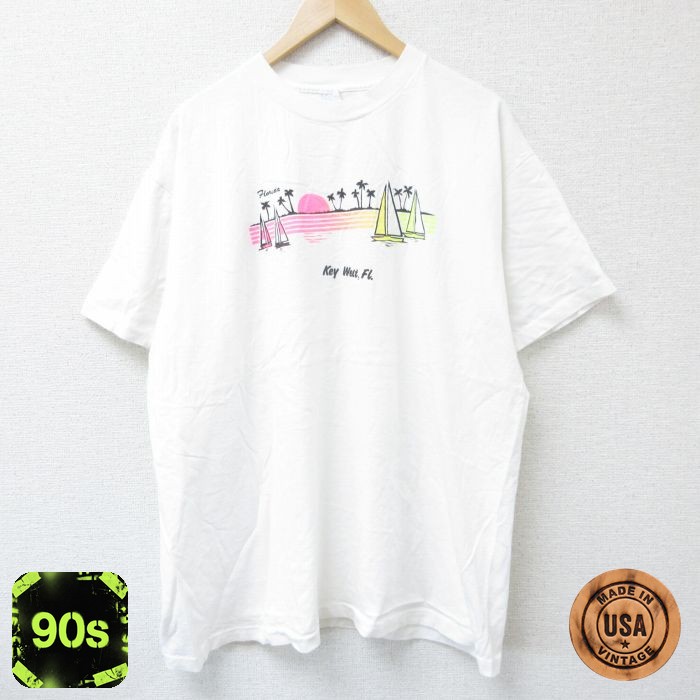 【50%OFF】90s 半袖Tシャツ キーウエスト ホワイト XL | 古着