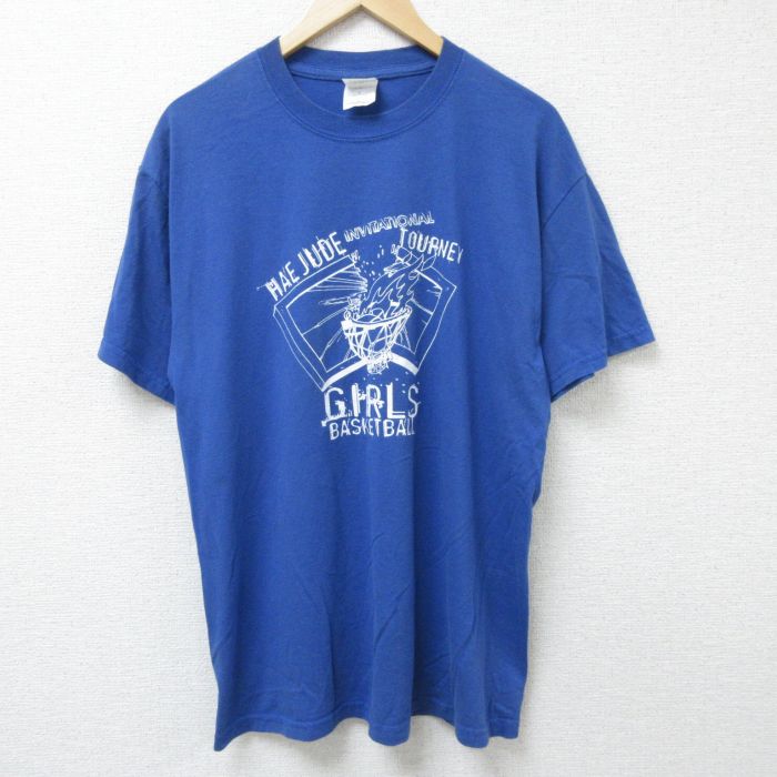 00s 半袖Tシャツ バスケットボール ブルー L | 古着