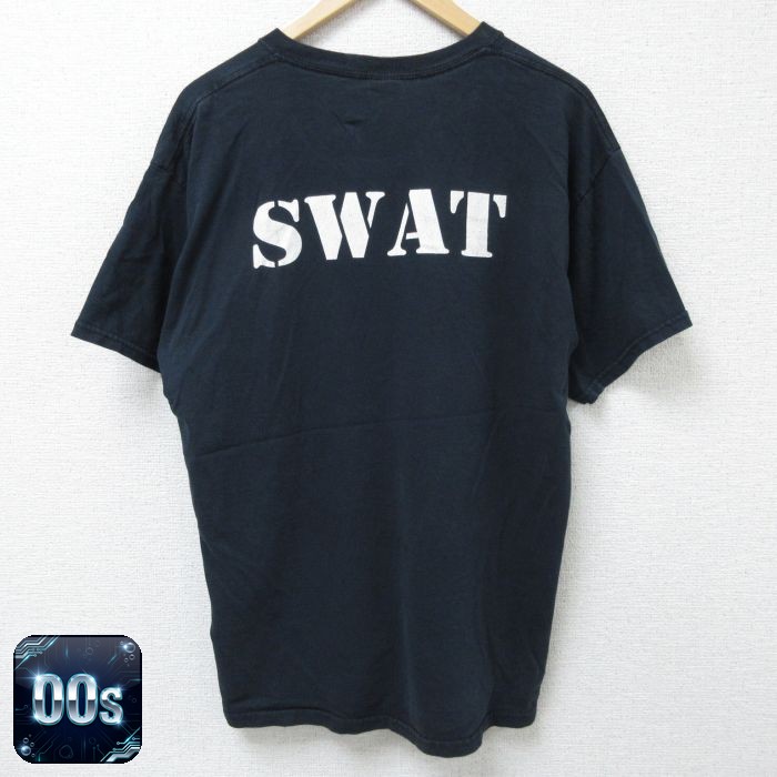 【50%OFF】00s 半袖Tシャツ SWAT ブラック XL | 古着
