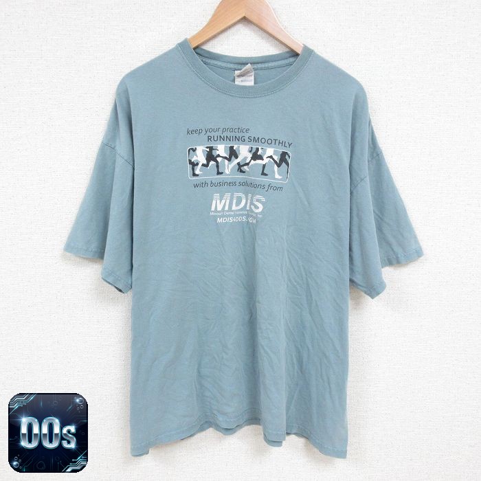 【50%OFF】00s 半袖Tシャツ MDIS ネイビー XL | 古着
