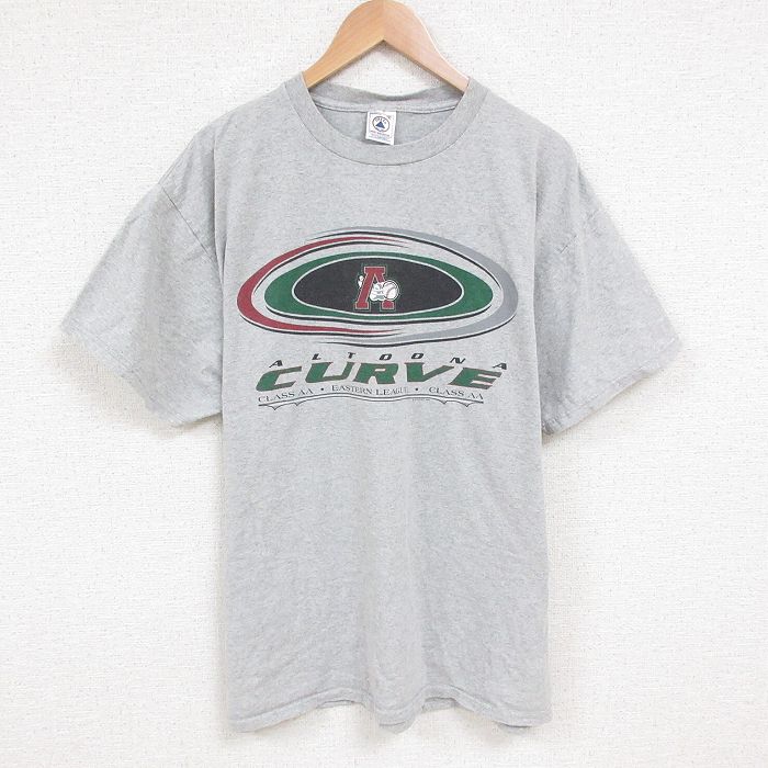 XL★古着 半袖 ビンテージ Tシャツ メンズ 90年代 90s CURVE 大きいサイズ コットン クルーネック グレー 霜降り 25jun12 中古