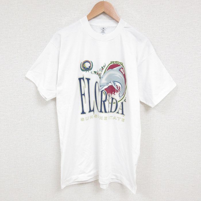 L★古着 フルーツオブザルーム 半袖 ビンテージ Tシャツ メンズ 00年代 00s フロリダ クルーネック 白 ホワイト 25jun12 中古