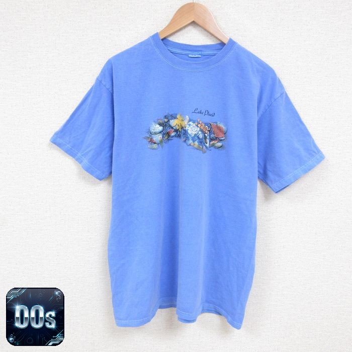 【50%OFF】00s 半袖Tシャツ 葉 ネイビー L | 古着