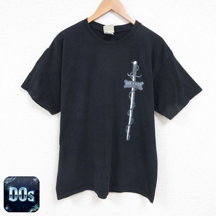 【50%OFF】00s 半袖Tシャツ エアフォース ブラック L | 古着