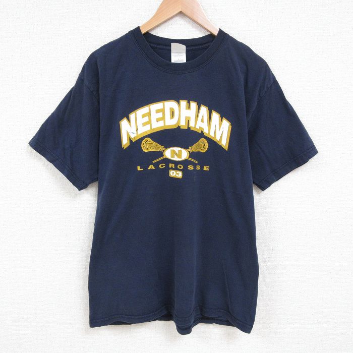 00s 半袖Tシャツ ラクロス ネイビー L | 古着