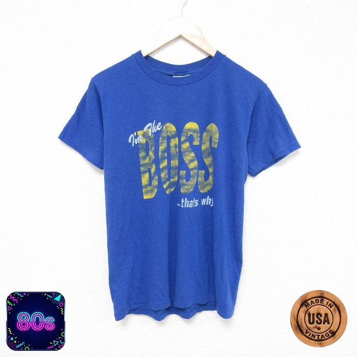 【50%OFF】Wear Guard 80s 半袖Tシャツ BOSS ブルー M | 古着