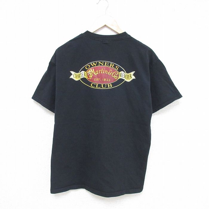 L★古着 チャンピオン champion 半袖 ビンテージ Tシャツ メンズ 00年代 00s オーナーズクラブ コットン クルーネック 黒 ブラック 25jun14 中古
