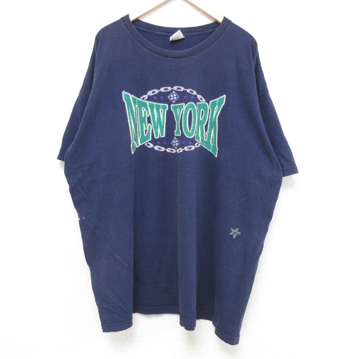 【50%OFF】フィラ 90s 半袖Tシャツ ニューヨーク ネイビー XL | 古着