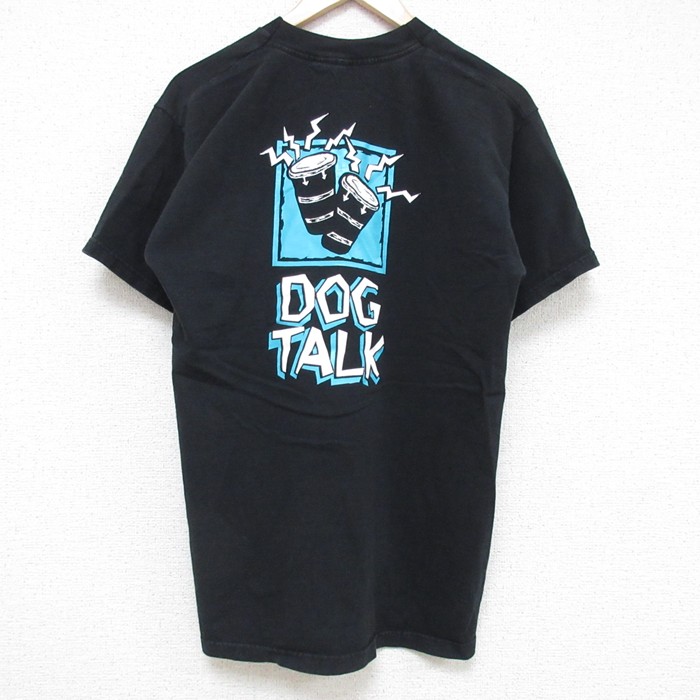 M★古着 半袖 ビンテージ Tシャツ メンズ 00年代 00s DOG TALK クルーネック 黒 ブラック 25jun17 中古
