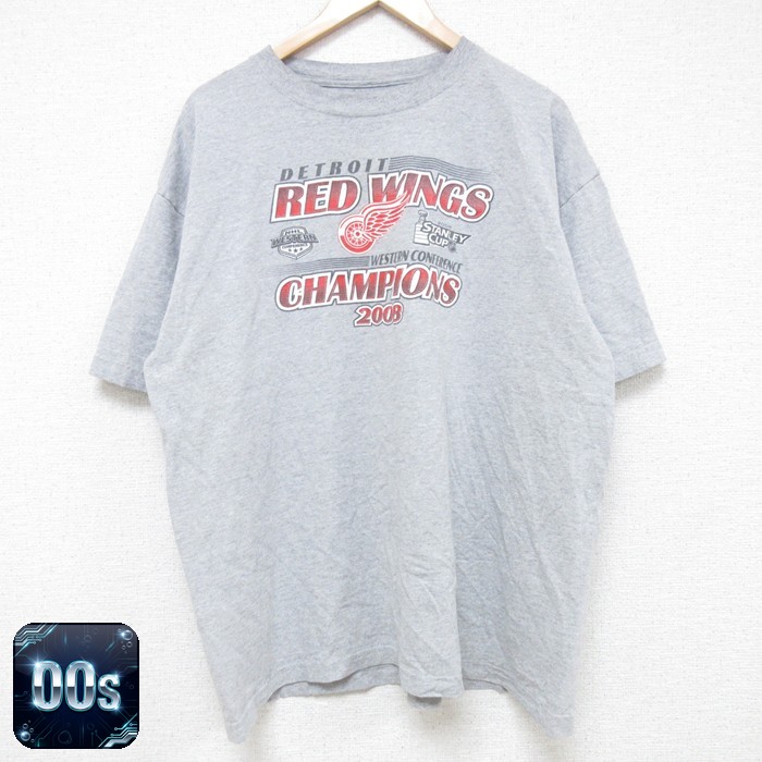 【50%OFF】00s 半袖Tシャツ デトロイトレッドウィングス グレー XL | 古着