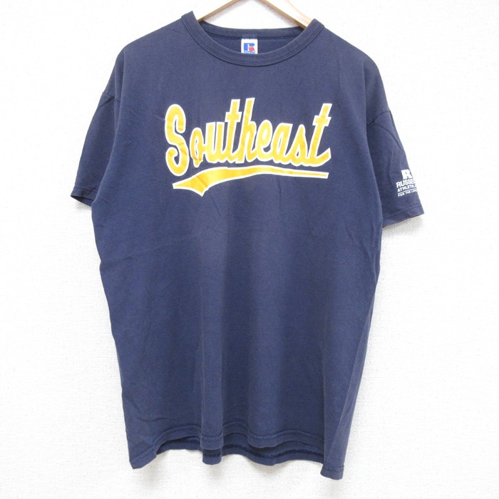 ラッセル 00s 半袖Tシャツ ネイビー XL | 古着
