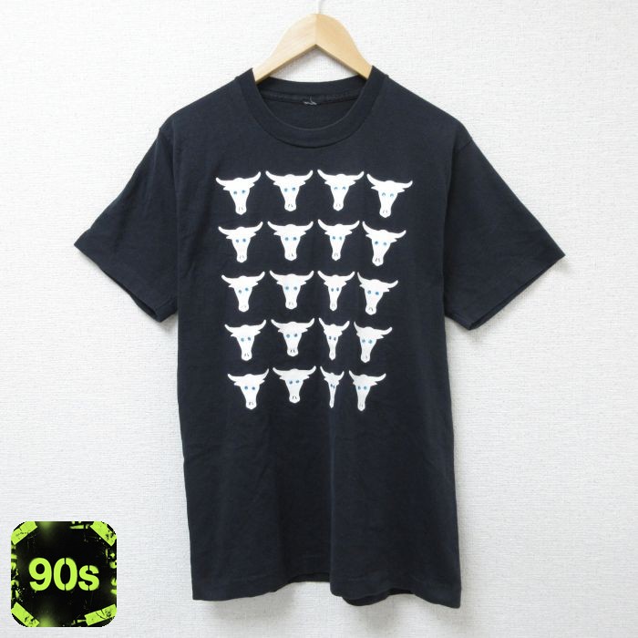 90s 半袖Tシャツ 牛 ブラック M | 古着