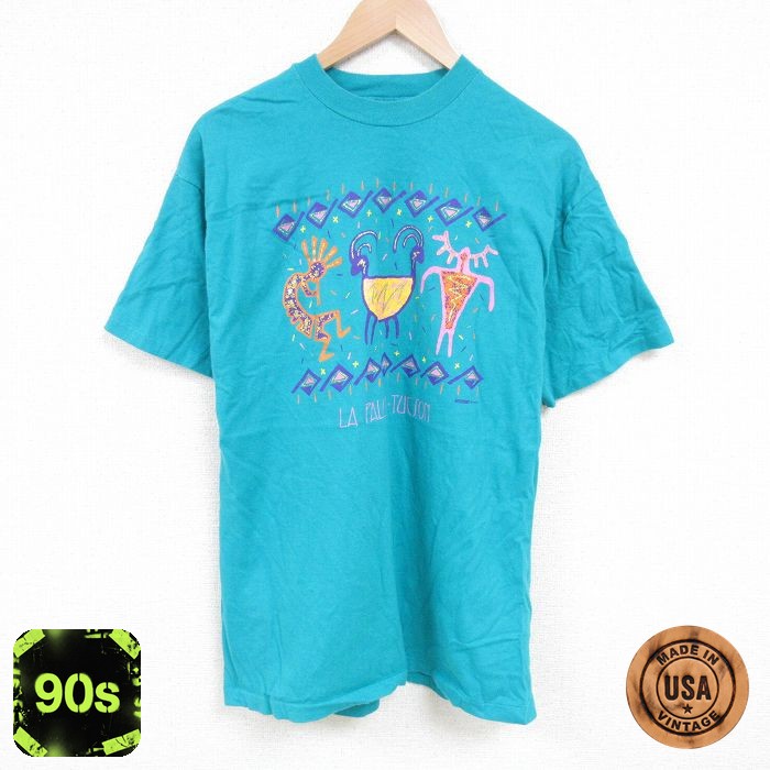【50%OFF】ヘインズ 90s 半袖Tシャツ ココペリ ライトブルー L | 古着