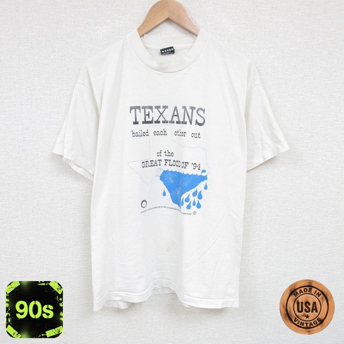 【50%OFF】フルーツオブザルーム 90s 半袖Tシャツ TEXANS ホワイト XL | 古着