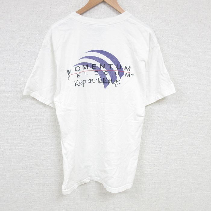 00s 半袖Tシャツ テレコム ホワイト XL | 古着