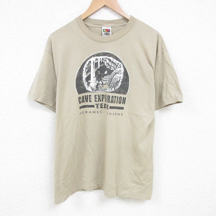 フルーツオブザルーム 00s 半袖Tシャツ CAVE ベージュ XL | 古着