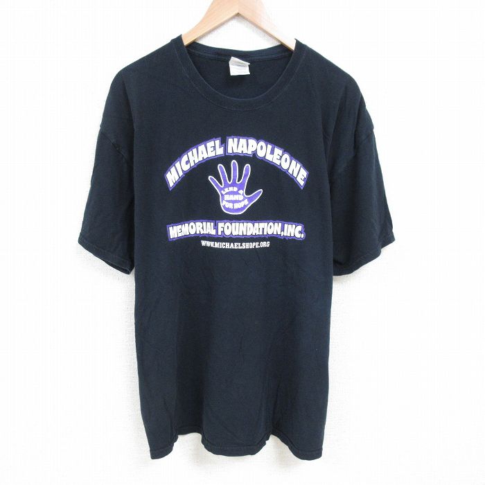 00s 半袖Tシャツ 手 ブラック XL | 古着