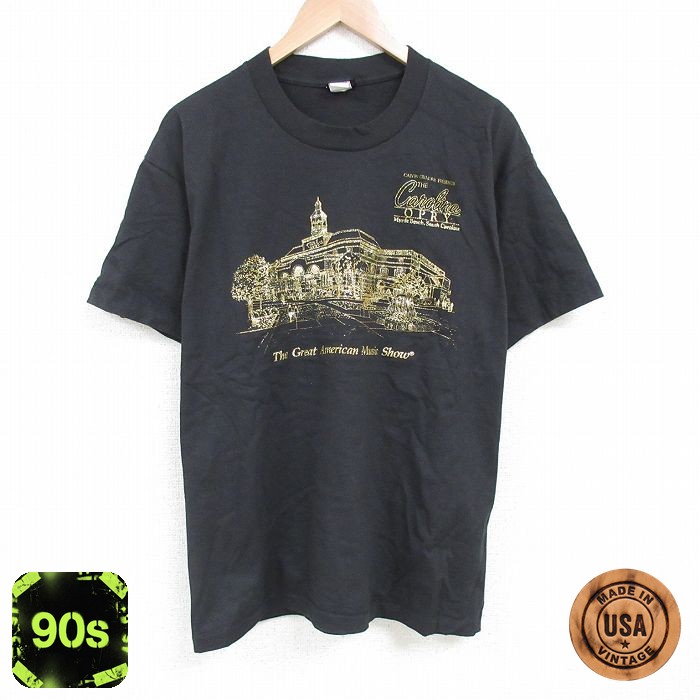 【50%OFF】90s 半袖Tシャツ ミュージックショー ブラック XL | 古着