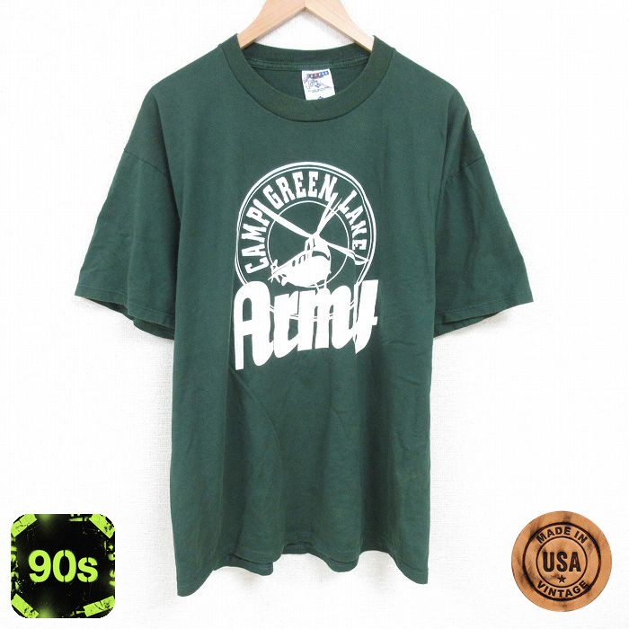 【50%OFF】ジャージーズ 90s 半袖Tシャツ アーミー グリーン XL | 古着