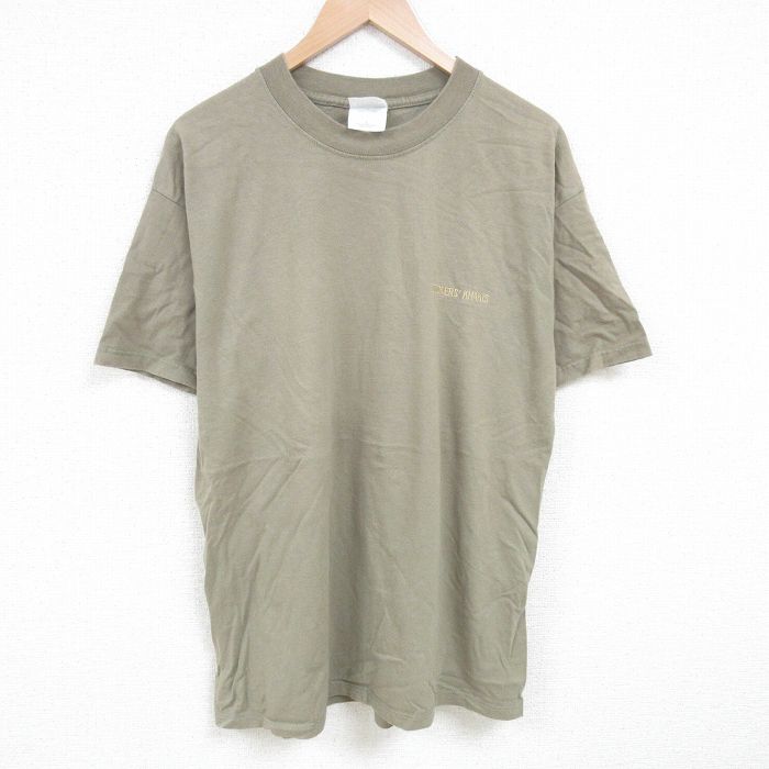 XL★古着 半袖 ビンテージ Tシャツ メンズ 00年代 00s ドッカーズ 大きいサイズ コットン クルーネック ベージュ カーキ 25jun26 中古
