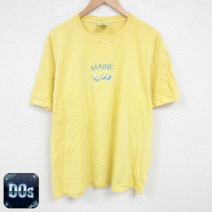 【50%OFF】00s 半袖Tシャツ MAINE イエロー XL | 古着