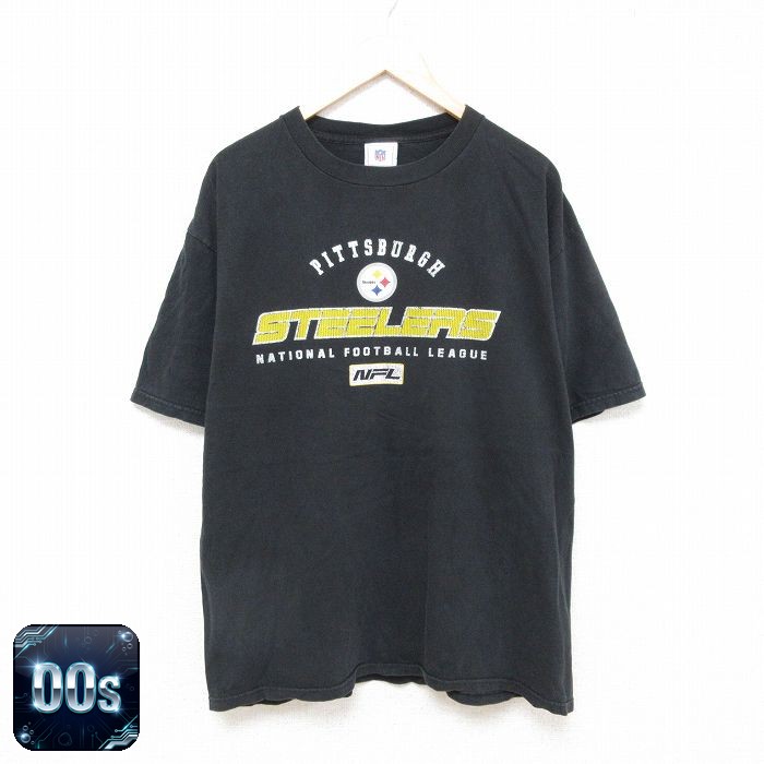 【50%OFF】00s 半袖Tシャツ ピッツバーグスティーラーズ ブラック XL | 古着