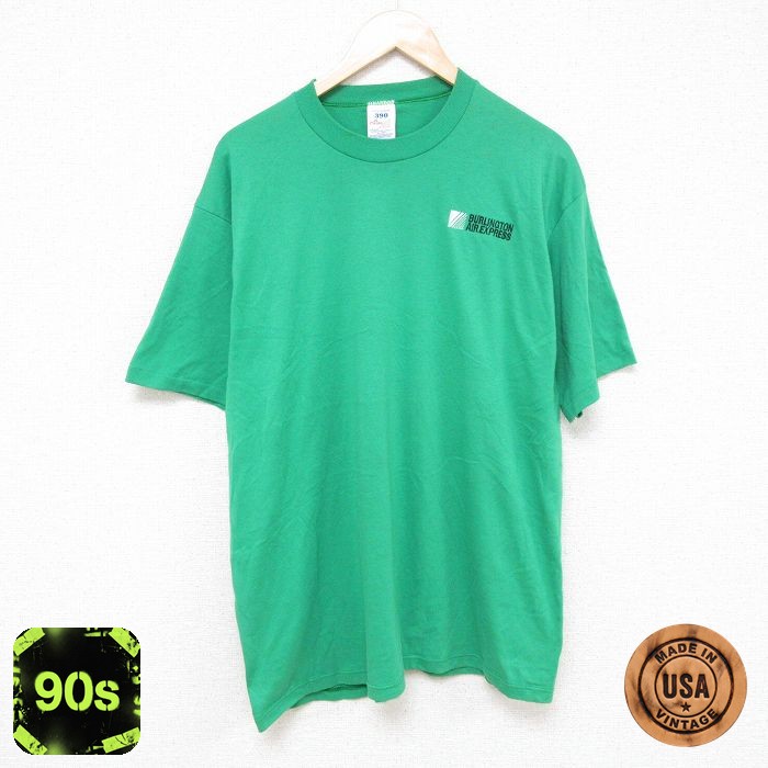 【50%OFF】90s 半袖Tシャツ エアエクスプレス グリーン XL | 古着