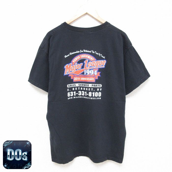 【50%OFF】00s 半袖Tシャツ メジャーリーグ ブラック XL | 古着