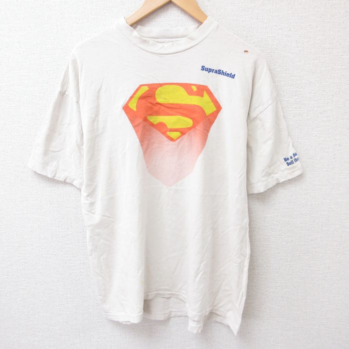 XL★古着 ヘインズ Hanes 半袖 ビンテージ Tシャツ メンズ 90年代 90s S ボロ コットン クルーネック 白 ホワイト 25jun24 中古