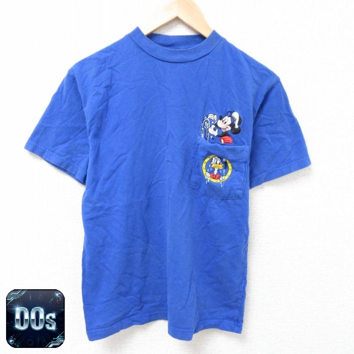 【50%OFF】00s 半袖Tシャツ ミッキーマウス ブルー M | 古着