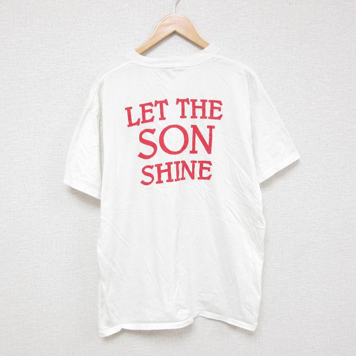 XL★古着 オニータ 半袖 ビンテージ Tシャツ メンズ 90年代 90s LET クルーネック USA製 白 ホワイト 25jun23 中古