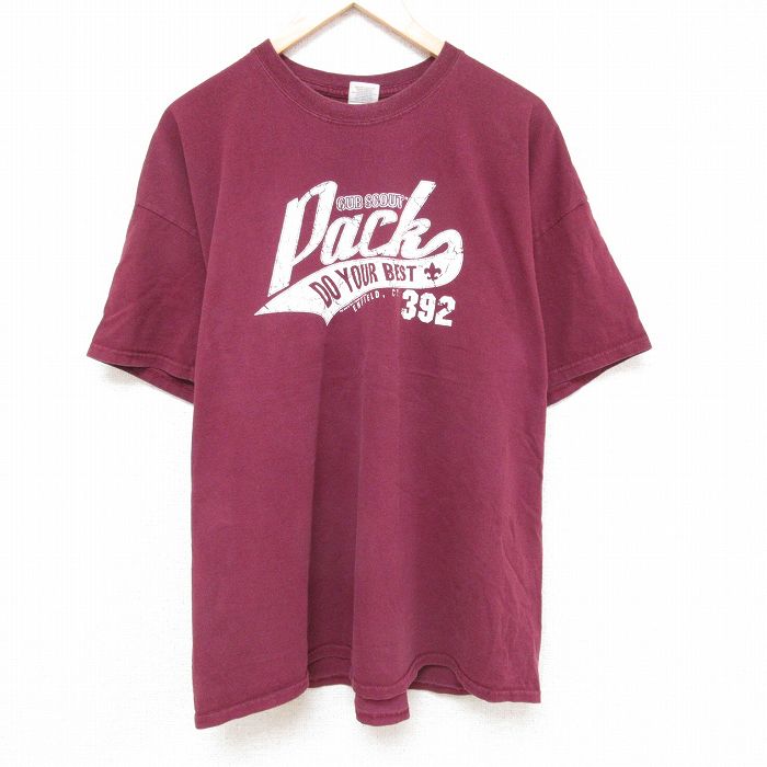 00s 半袖Tシャツ Pack バーガンディ XL | 古着