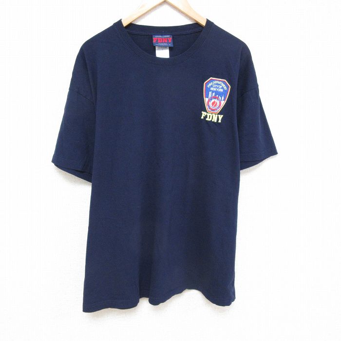 00s 半袖Tシャツ FDNY ネイビー XL | 古着