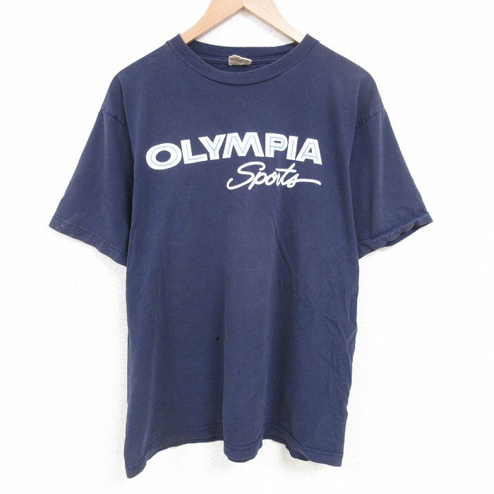 90s 半袖Tシャツ オリンピア ネイビー XL | 古着