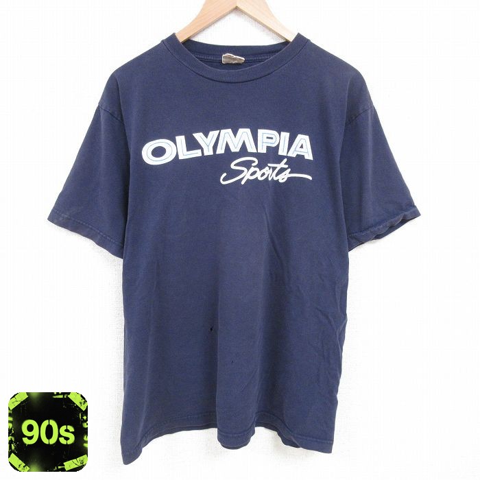 【50%OFF】90s 半袖Tシャツ オリンピア ネイビー XL | 古着