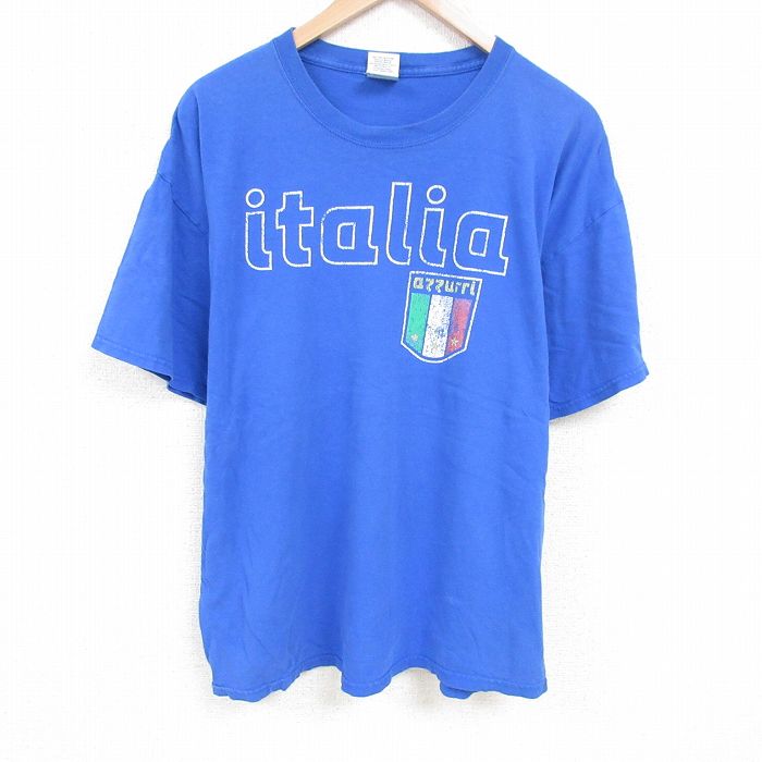 00s 半袖Tシャツ イタリア ブルー XL | 古着