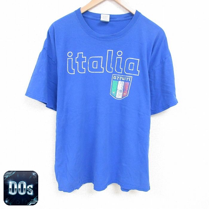 【50%OFF】00s 半袖Tシャツ イタリア ブルー XL | 古着